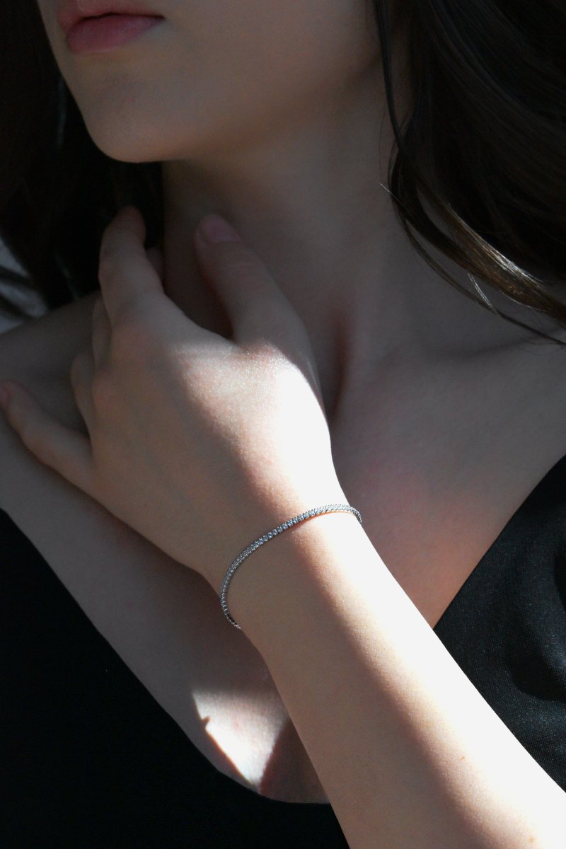 Brățară tennis din argint reglabilă Millie - Vagance România