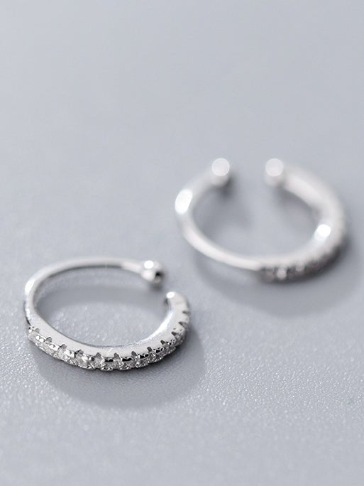 Cercel clip-on silver Brilliant - Vagance Jewelry