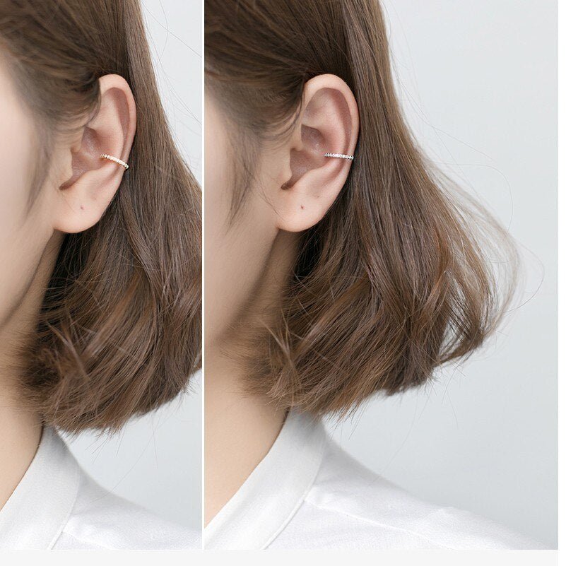 Cercel clip-on silver Brilliant - Vagance Jewelry