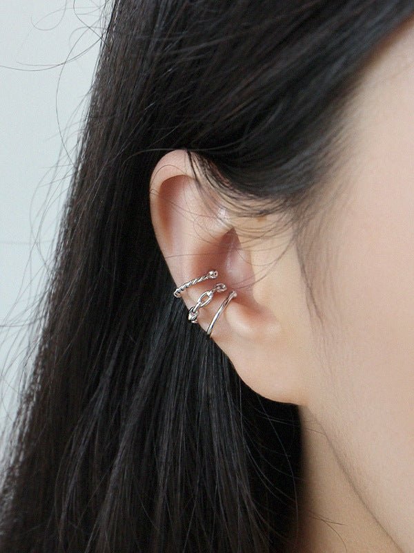 Cercel clip-on silver Clarion - Vagance Jewelry