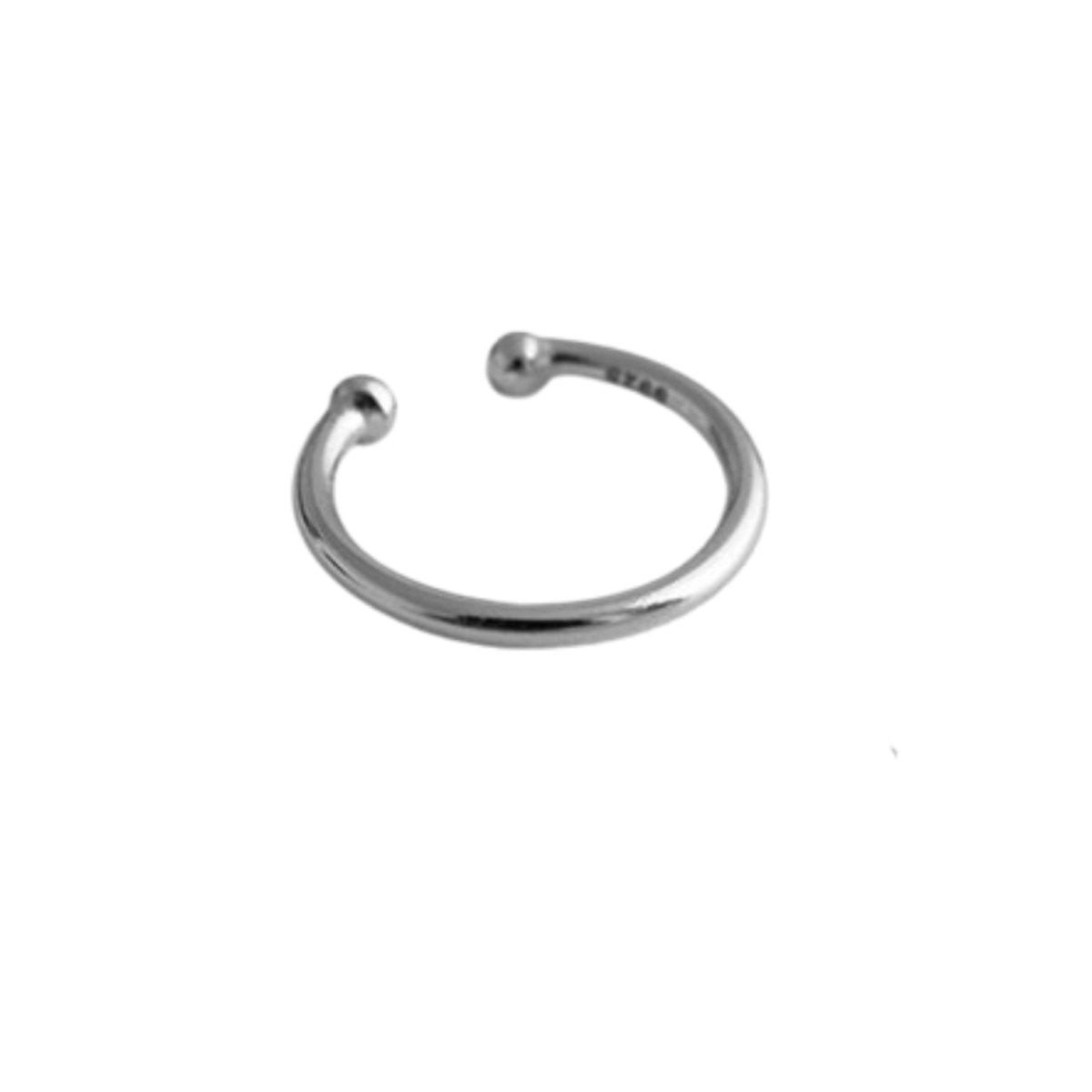 Cercel clip-on silver Plain - Vagance Jewelry