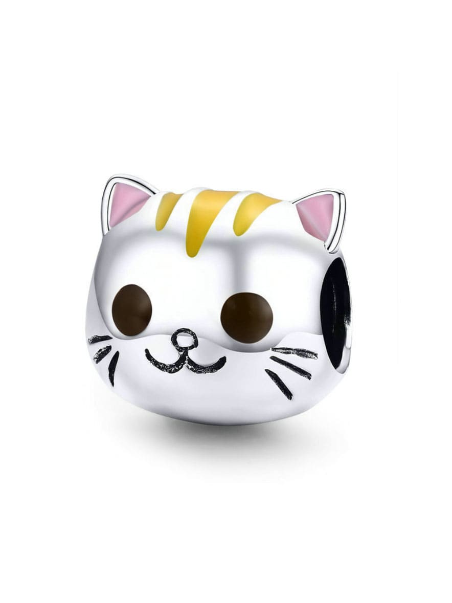 Charm silver Colourful Cat - Vagance Jewelry