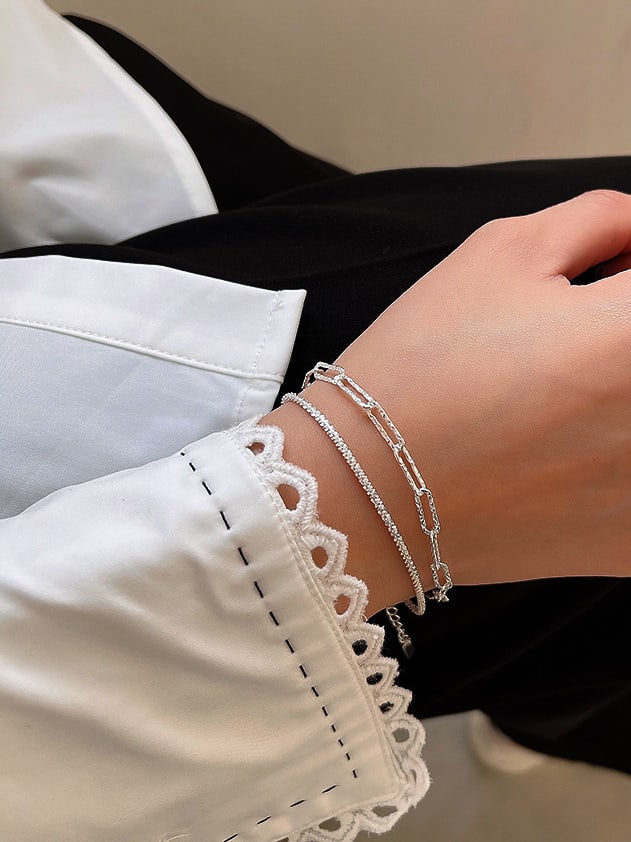 Set 2 brățări silver Emily - Vagance Jewelry